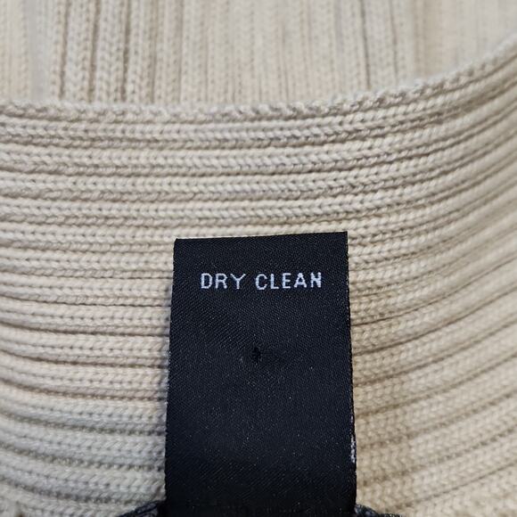 INC Womens Long Line Silk Blend Button Tie Front Short Sleeve Tan Cardigan SM - Picture 8 of 9